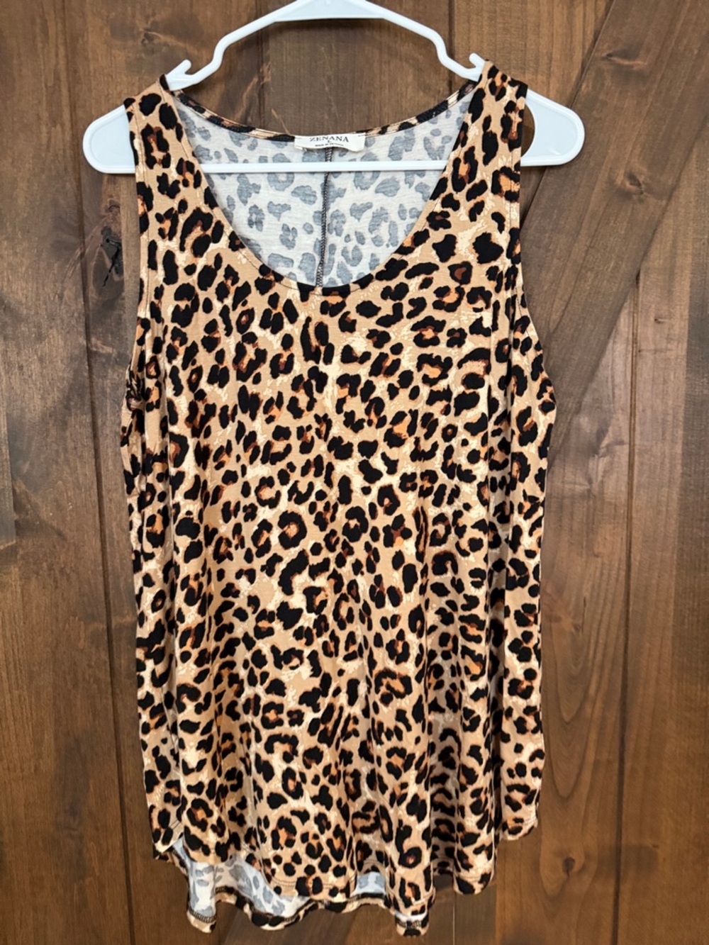 Zenana leopard print tank